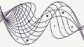 Abstract Wavy Line Pattern. Dynamic Flowing Geometric Vector Design, vector design Generative AI Royalty Free Stock Photo