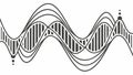Abstract Wavy Line Pattern, Flow and Rhythm, vector design Generative AI Royalty Free Stock Photo