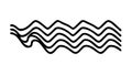 Abstract Wavy Line Pattern, simple and elegant flow design, rhythmic background element, vector design Generative AI Royalty Free Stock Photo
