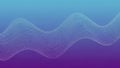 Abstract Wavy Line of White Dots Flowing Across a Blue and Purple Gradient Background Seamlessly Royalty Free Stock Photo