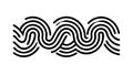 Abstract Wavy Linear Pattern Black and White Design, vector design Generative AI Royalty Free Stock Photo
