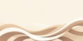 Abstract Wavy Lines Curved Shapes Beige White Brown Modern Minimalist Background Subtle Pattern A subtle, minimalist background Royalty Free Stock Photo