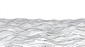 Abstract Black and White Wavy Lines Pattern, Ocean Waves Background Royalty Free Stock Photo