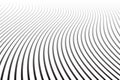 Abstract wavy lines design. Diminishing perspective view.