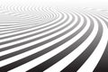 Abstract wavy lines design. Diminishing perspective view