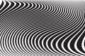 Abstract wavy lines design. Striped black and white texture