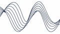 Abstract Wavy Lines. Dynamic Sound Waves or Flowing Data Visual, vector design Generative AI Royalty Free Stock Photo