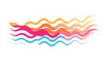 Abstract Wavy Lines Multi-Color Seamless Vector Pattern, vector design Generative AI Royalty Free Stock Photo