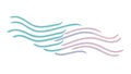 Abstract Wavy Lines in Pastel Gradient, Soft Flow, vector design Generative AI Royalty Free Stock Photo