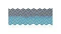Abstract Wavy Lines Pattern, Blue Gradient Transition, vector design Generative AI Royalty Free Stock Photo
