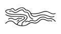Abstract Wavy Lines Pattern Decorative Element, vector design Generative AI Royalty Free Stock Photo