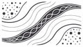 Abstract Wavy Lines Pattern, Dynamic Flow Design, vector design Generative AI Royalty Free Stock Photo