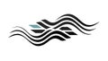 Abstract Wavy Lines Pattern Dynamic Flow Icon, vector design Generative AI Royalty Free Stock Photo