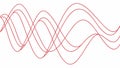 Abstract wavy lines pattern, dynamic flow vector background. vector design Generative AI Royalty Free Stock Photo