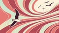 Abstract wavy lines pattern, dynamic and flowing design art. vector design Generative AI Royalty Free Stock Photo