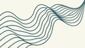 Abstract wavy lines pattern, flowing and calming design, vector design Generative AI Royalty Free Stock Photo