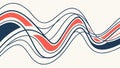 Abstract Wavy Lines Pattern, Fluid Dynamic Background. vector design Generative AI Royalty Free Stock Photo