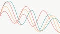 Abstract Wavy Lines Pattern, Gentle Dynamic Movement, vector design Generative AI Royalty Free Stock Photo
