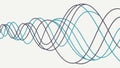 Abstract Wavy Lines Pattern, vector design Generative AI Royalty Free Stock Photo