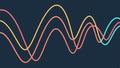 Abstract Wavy Lines Pattern Vector, Dynamic and Flowing Design, vector design Generative AI Royalty Free Stock Photo