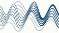 Abstract Wavy Lines Pattern Vector, Dynamic Flowing Design, vector design Generative AI Royalty Free Stock Photo