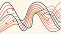 Abstract Wavy Lines Pattern Vector Illustration, vector design Generative AI Royalty Free Stock Photo
