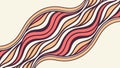 Abstract Wavy Lines Pattern in Warm Tones, Flowing Geometric Design, vector design Generative AI Royalty Free Stock Photo