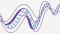 Abstract Wavy Lines Vector Art, Flow, Data Dynamic Movement, vector design Generative AI Royalty Free Stock Photo