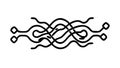 Abstract Wavy Lines Vector Pattern, Connectivity and Flow, vector design Generative AI Royalty Free Stock Photo
