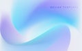 Abstract wavy liquid background. Gradient mesh. Blue saturated vivid color blend. Modern design template for posters, ad