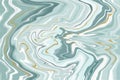 Abstract Wavy Liquid Marble Ink Vector blue white golden background design. Artistic hand drawn fluid wave marbling Royalty Free Stock Photo