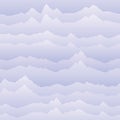 Abstract wavy mountain skyline background. Nature seamless patte