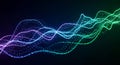 Abstract Wavy Particle Streams Royalty Free Stock Photo