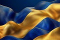 Abstract Wavy Pattern of Blue and Gold Royalty Free Stock Photo