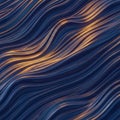 Abstract wavy pattern in blue and gold Royalty Free Stock Photo