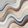Abstract wavy pattern featuring overlapping layers of soft, flowing lines in neutral Royalty Free Stock Photo