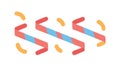 Abstract Wavy Pattern Lines Outline Icon, Design Element, Flow, vector design Generative AI Royalty Free Stock Photo