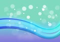 Abstract Wavy Purple Blue and Green Gradient Background