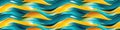 abstract wavy seamless pattern with blue green yellow waves on background Royalty Free Stock Photo