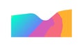 Abstract Wavy Shape with Smooth Multi-Color Gradient, vector design Generative AI Royalty Free Stock Photo