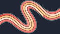 Abstract Wavy Striped Path on Dark Background, vector design Generative AI Royalty Free Stock Photo