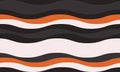 Abstract wavy stripes in black, orange, and offwhite create a dynamic, modern pattern. Perfect for backgrounds, textiles, or web Royalty Free Stock Photo