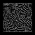 Abstract wavy twisted distorted binary code black and white texture