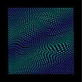 Abstract wavy twisted distorted dots blue gradient colored texture