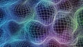 Abstract Wavy Wireframe Grid Background with Gradient Colors Royalty Free Stock Photo