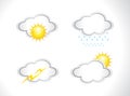 Abstract weather icons set