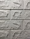 Abstract weathered textured white brick wall background Royalty Free Stock Photo