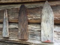 Abstract Weathered Wood on the Side of An Appalachian Barn Royalty Free Stock Photo