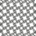 Abstract weaving pattern. Intersecting line segments. Geometric grid Vector. Black white texture. Royalty Free Stock Photo