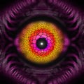 Abstract Background or Wallpaper: Yellow Dragon`s Eye Royalty Free Stock Photo